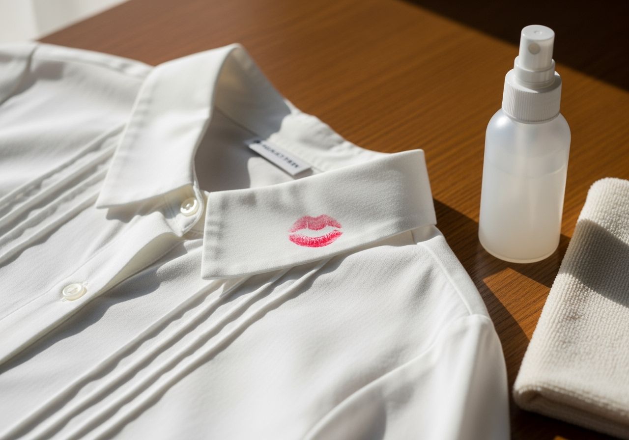 škvrna na svetlej blúzke pri dennom svetle