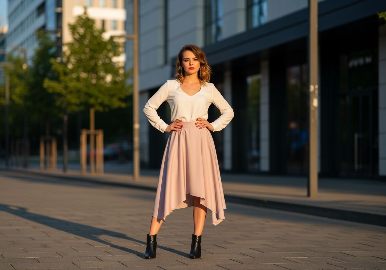 žena stojaca v meste počas zlatého času západu slnka