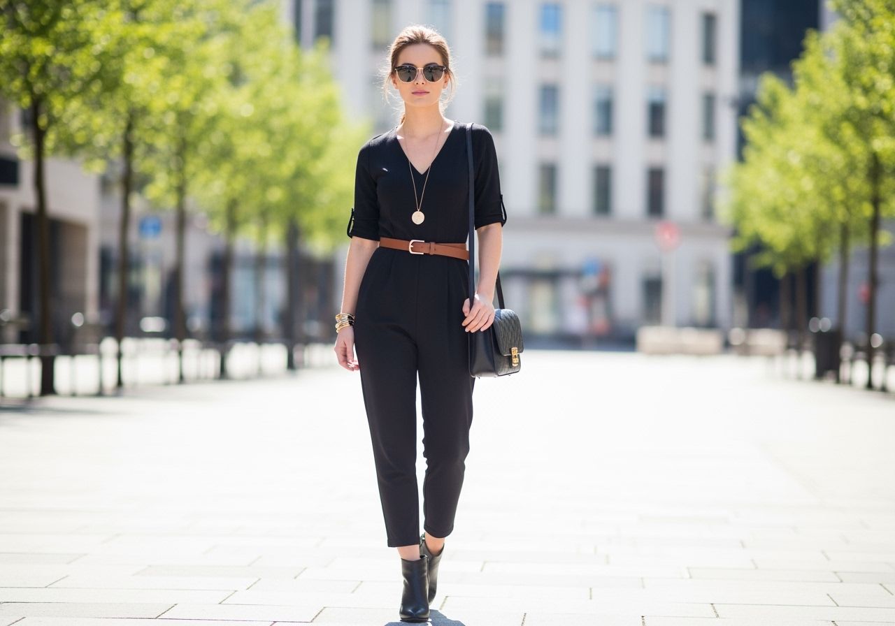 Módna mestská kolekcia s modernými kúskami na bežné nosenie v meste