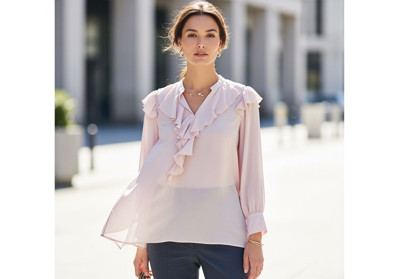 módna žena v meste so štýlovým oblečením a mestským pozadím